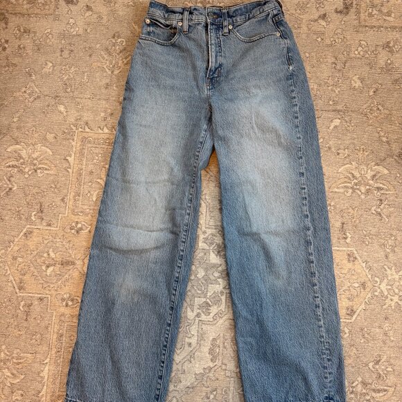 Madewell The Perfect Vintage Wide-Leg Jean - Raw hem - Size 27 - Enmore wash - Picture 6 of 7